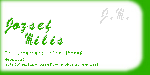 jozsef milis business card