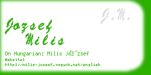 jozsef milis business card